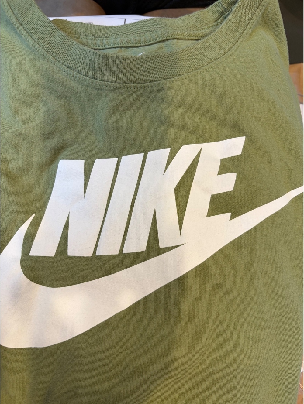 Nike The Nike Tee Olive Green Logo T-Shirt Large